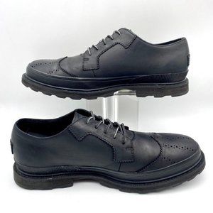 Sorel Black Leather Brogue Derby Boots